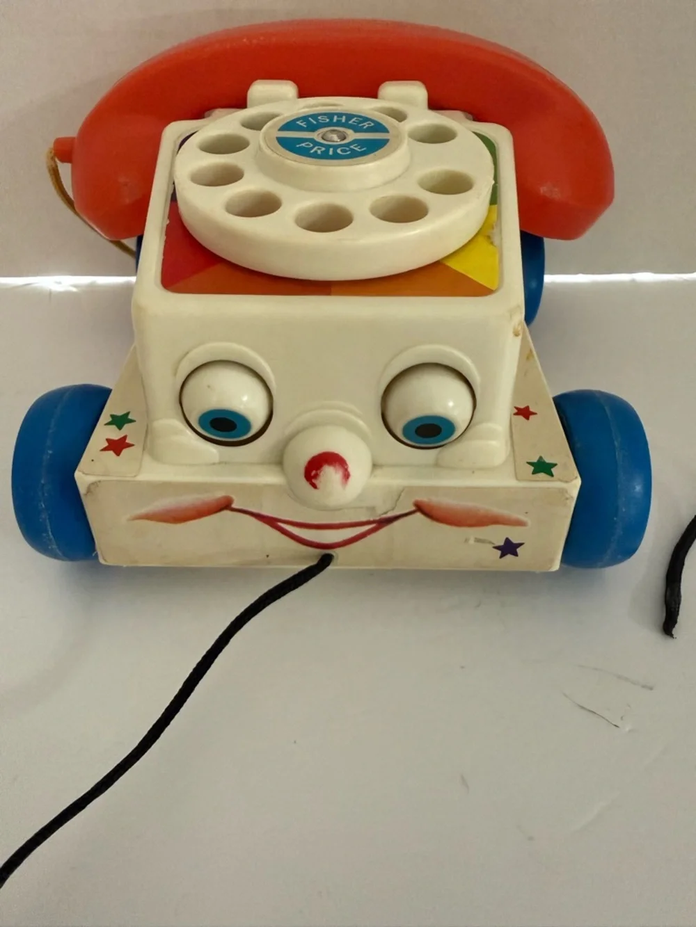 Fisher-Price Retro Pull-Along Rotary Phone Toy - Red, Blue, White, Yellow, Green